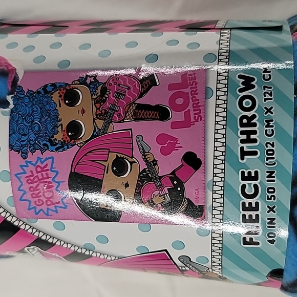 LOL Surprise "GRRRL POWER* Kids Soft Fleece Blanket 40" in X 50" in NWT - Picture 6 of 8